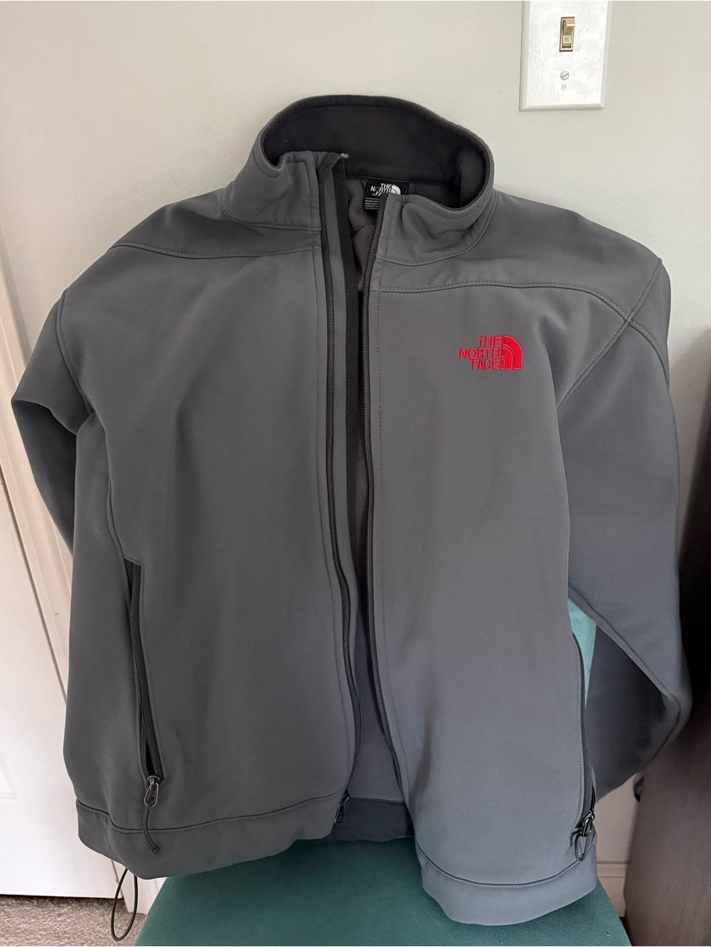 Grey North Face jacket